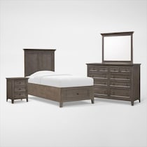 lincoln gray  pc twin bedroom   