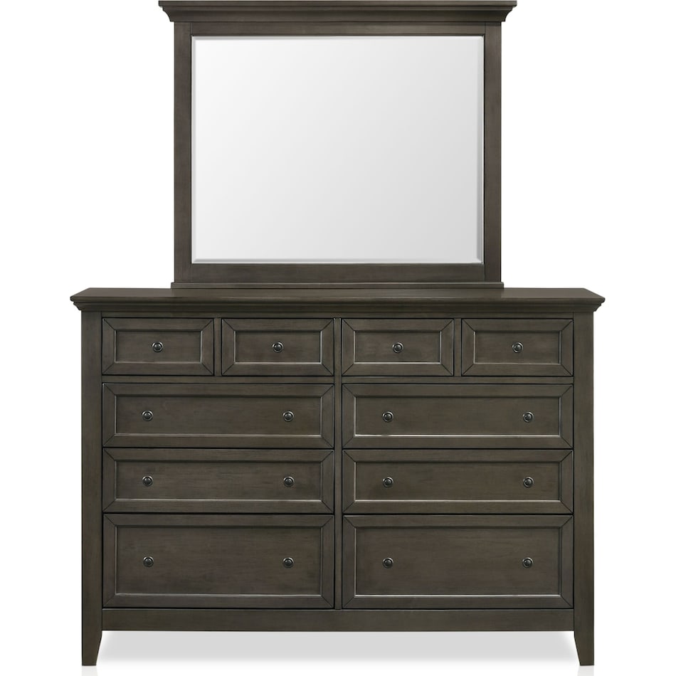lincoln gray dresser & mirror   