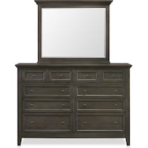 lincoln gray dresser and mirror   