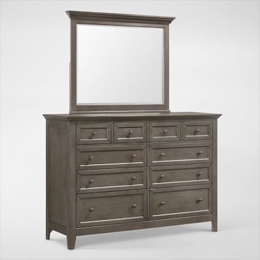Lincoln Solid Wood Dresser and Mirror