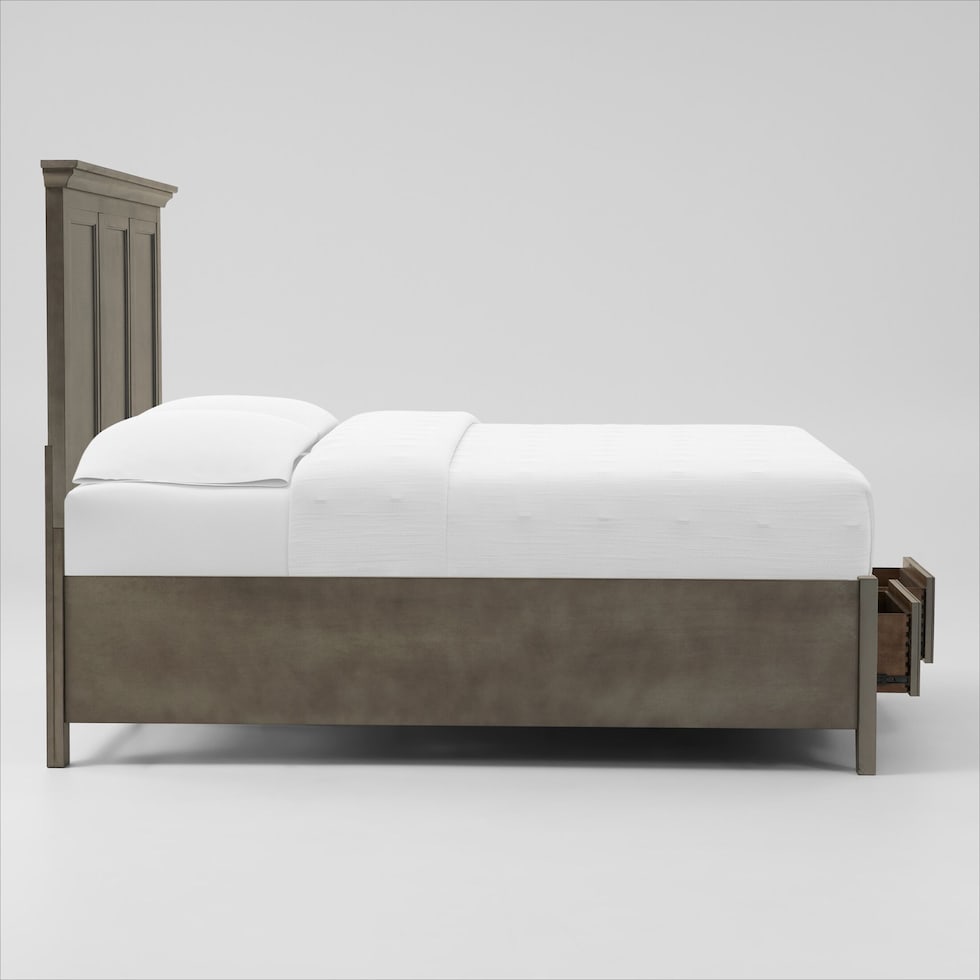 lincoln gray full bed   