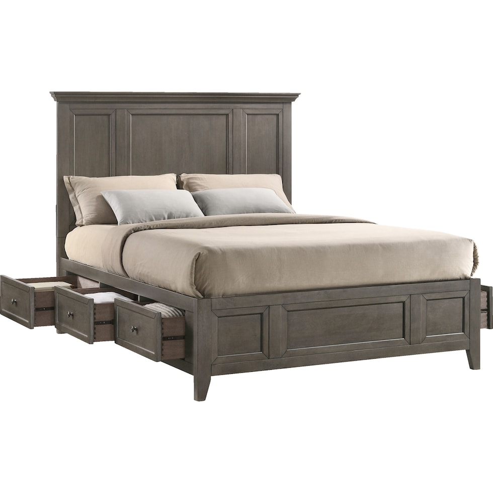 lincoln gray king bed   