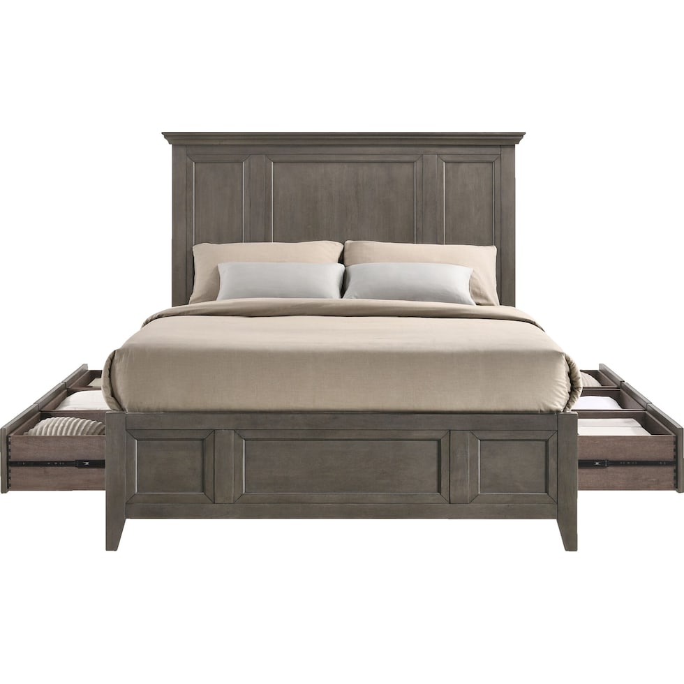 lincoln gray king bed   