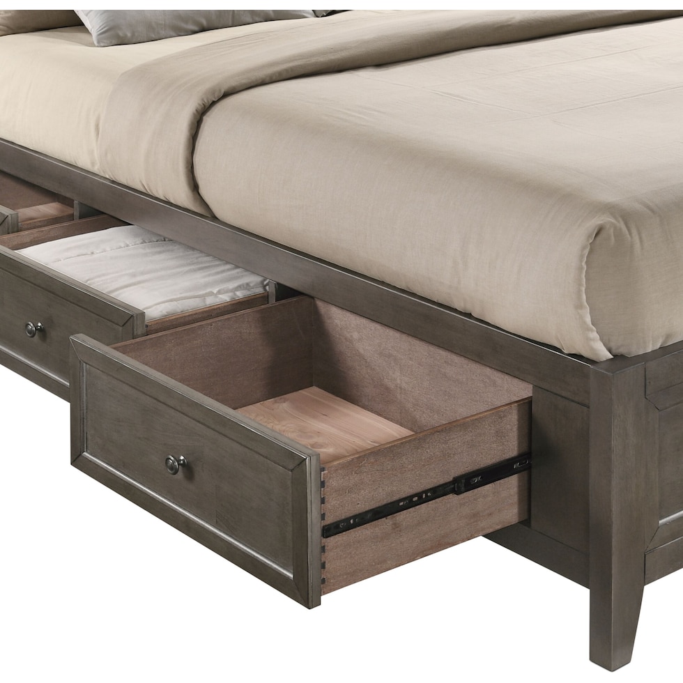 lincoln gray king bed   