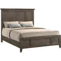 lincoln gray queen bed   