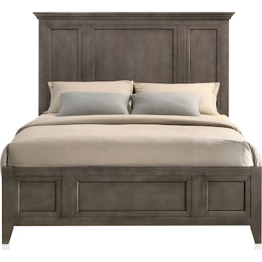 Lincoln Queen Panel Bed - Gray