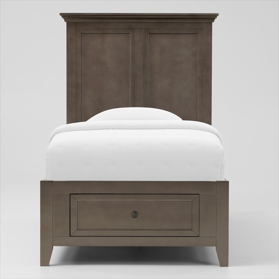 lincoln gray twin bed   