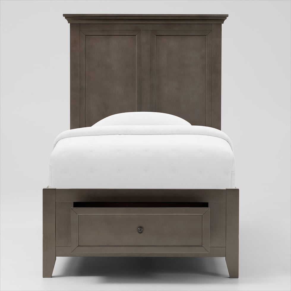 lincoln gray twin bed   