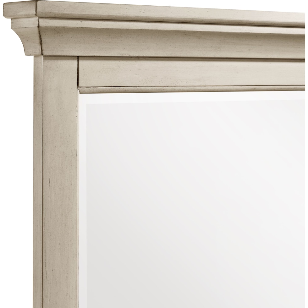 lincoln white dresser and mirror   
