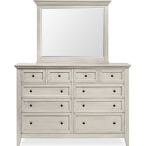 lincoln white dresser and mirror   