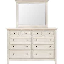 lincoln white dresser and mirror   
