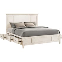 lincoln white king bed   