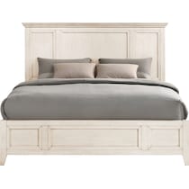 lincoln white king bed   