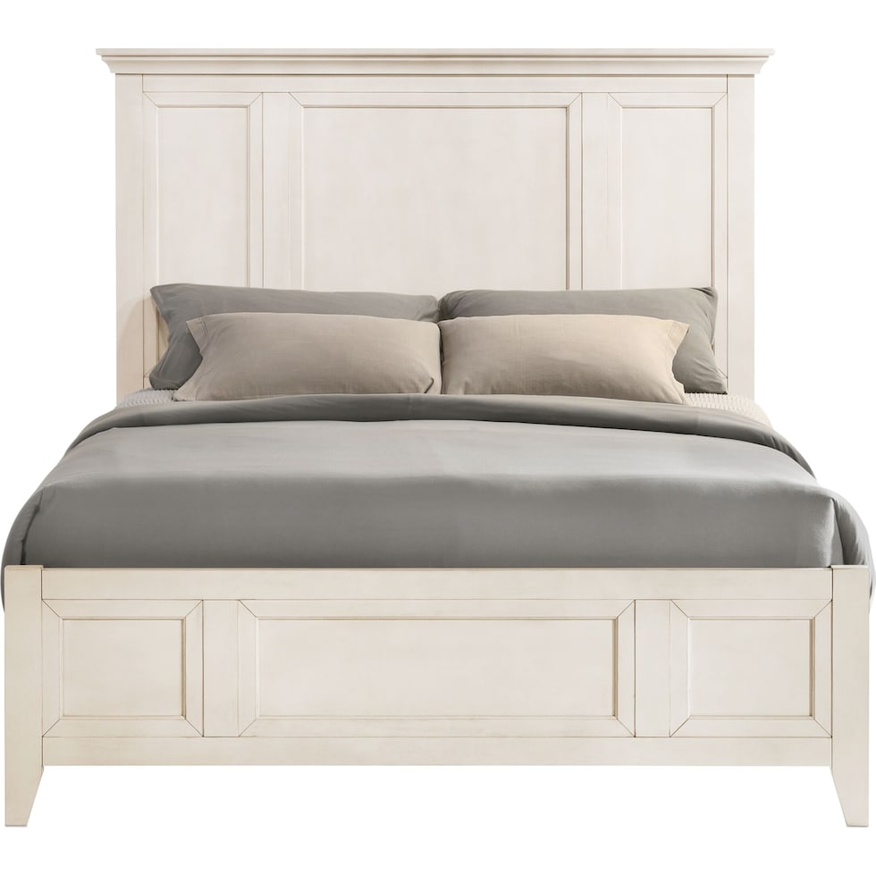 lincoln white king bed   