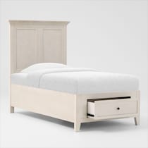 lincoln white twin bed   