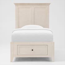 lincoln white twin bed   