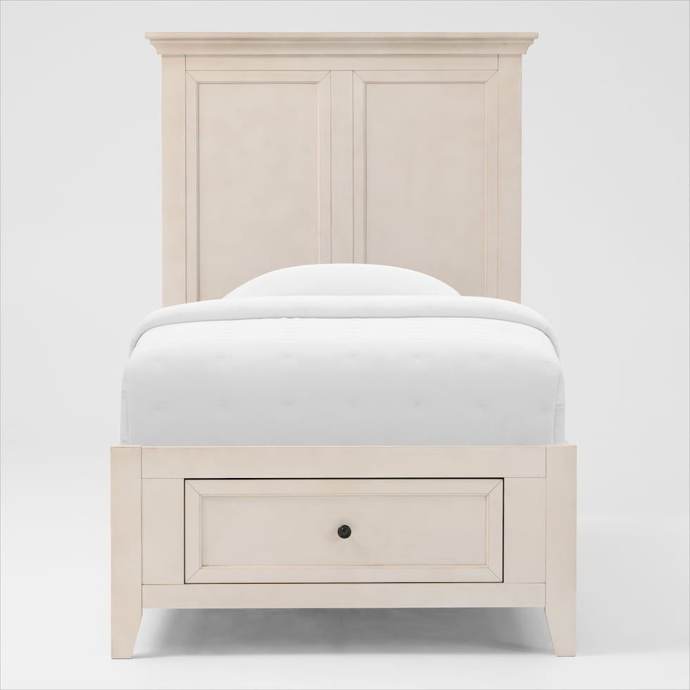lincoln white twin bed   