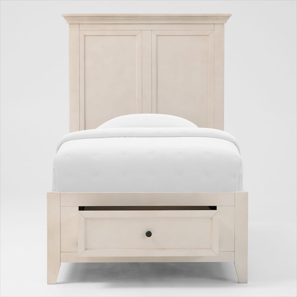 lincoln white twin bed   