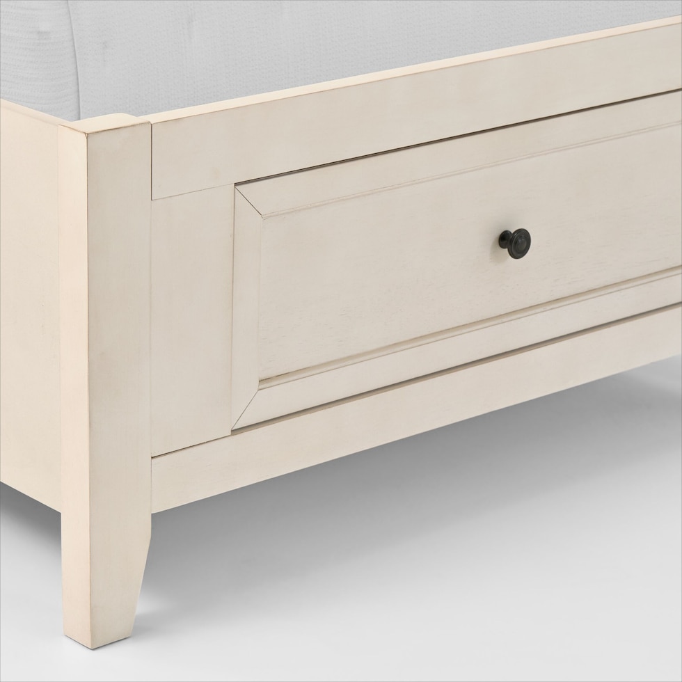 lincoln white twin bed   