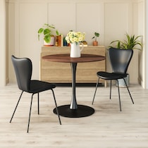 linea black dining chair   