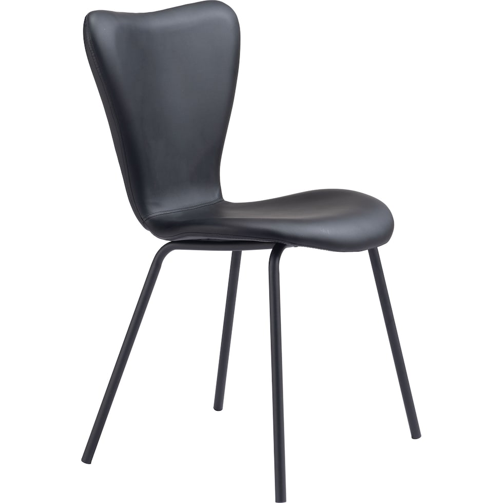 linea black dining chair   