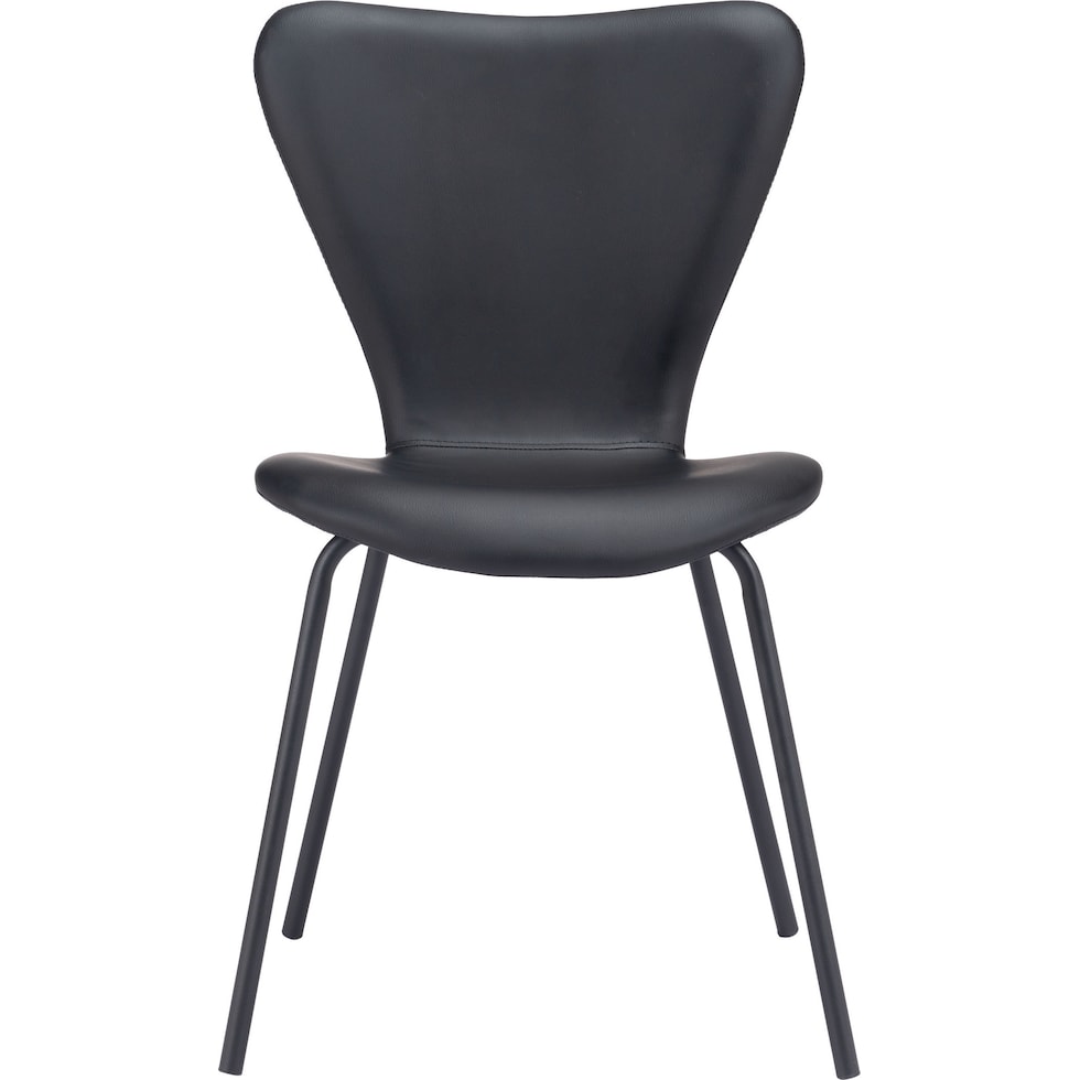 linea black dining chair   