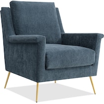 linn blue accent chair   