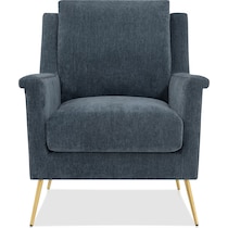 linn blue accent chair   