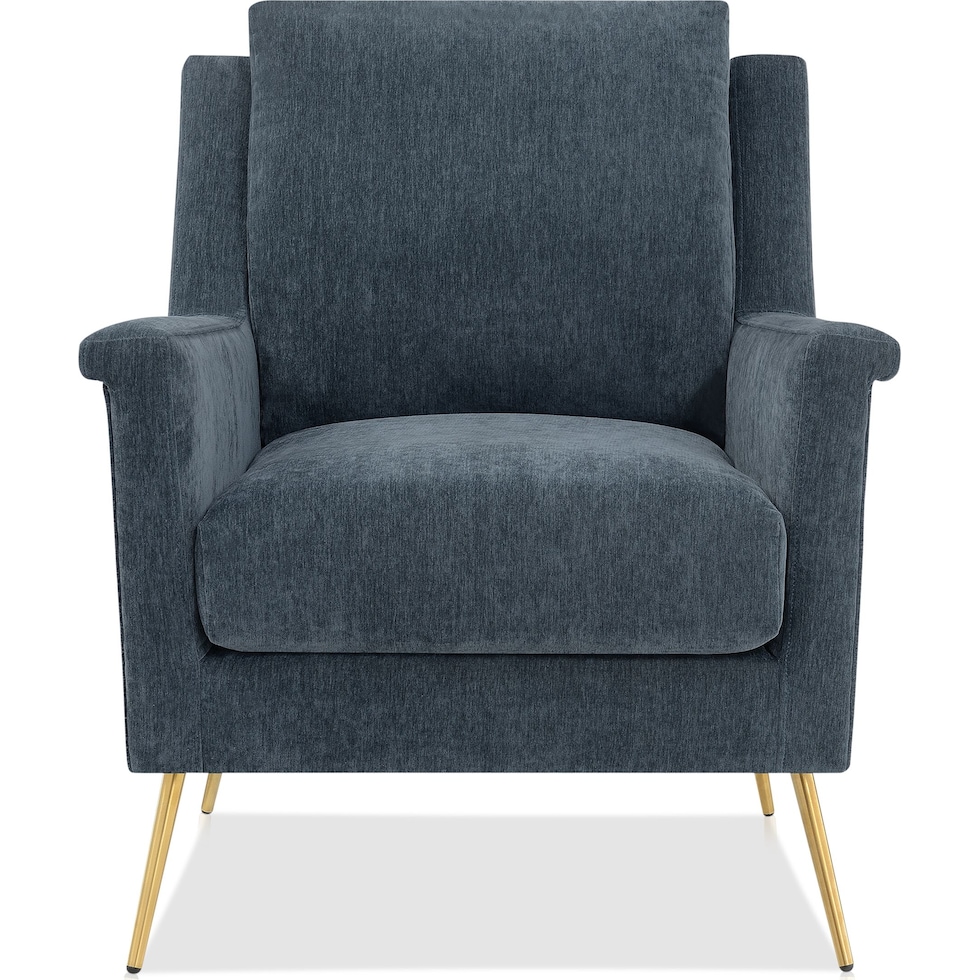 linn blue accent chair   