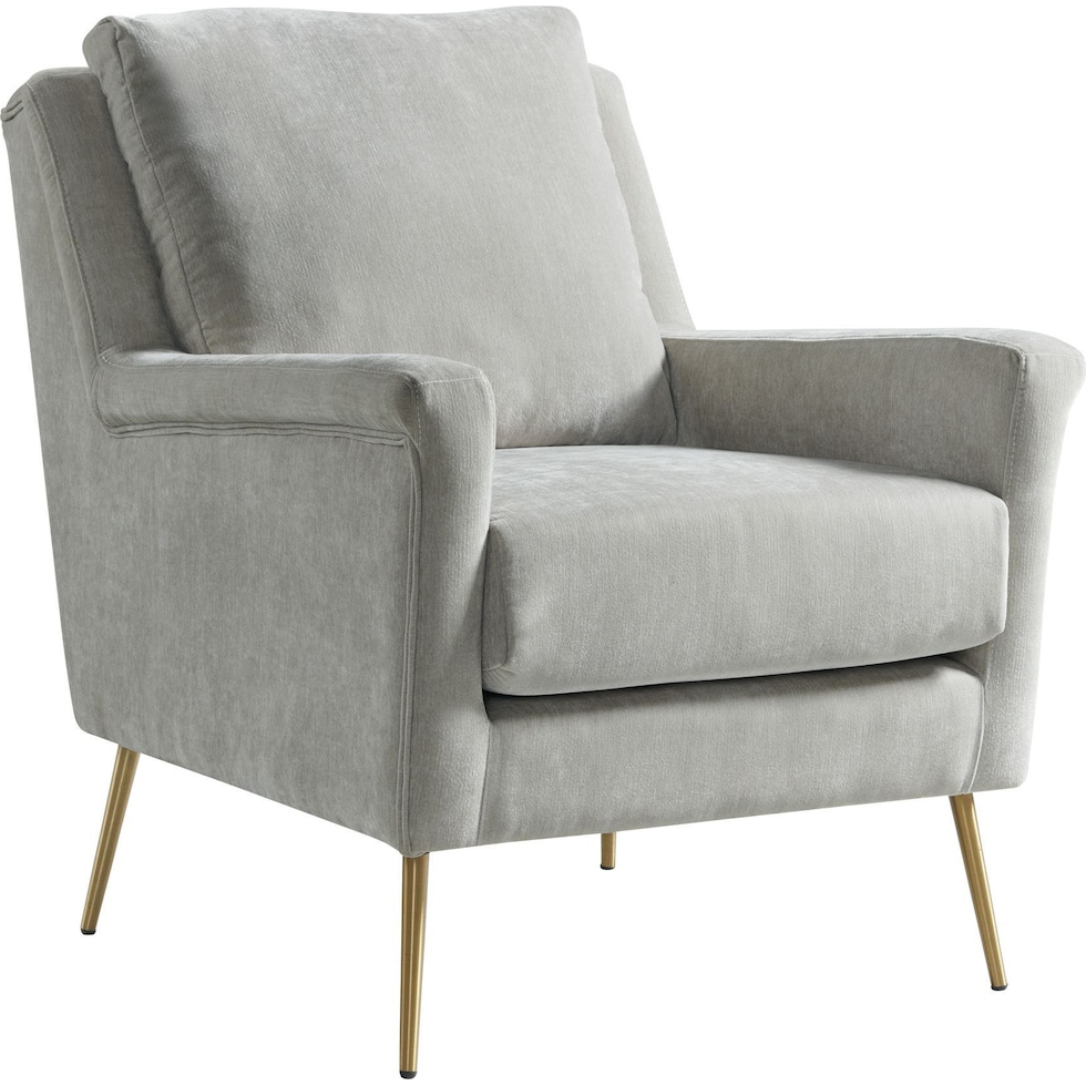 linn gray accent chair   