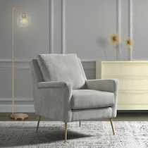 linn gray accent chair   