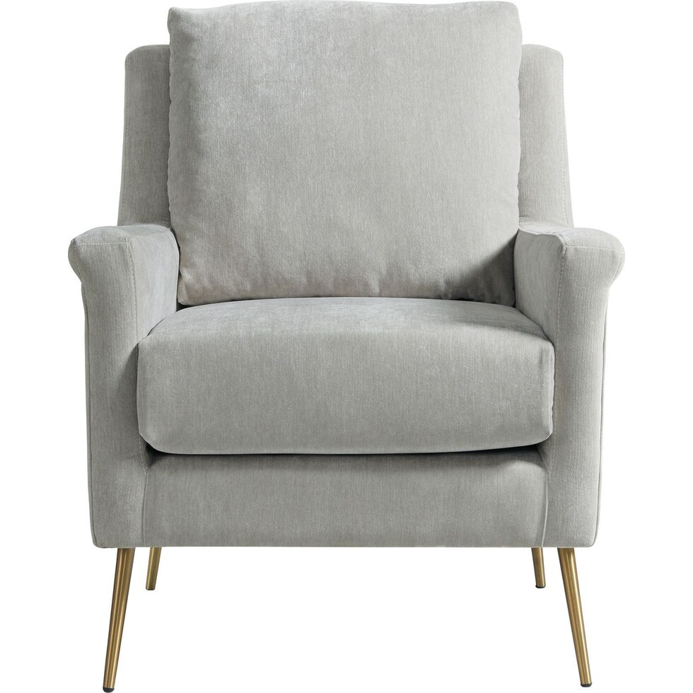 linn gray accent chair   