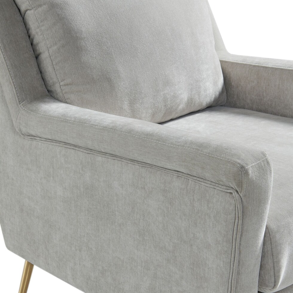 linn gray accent chair   