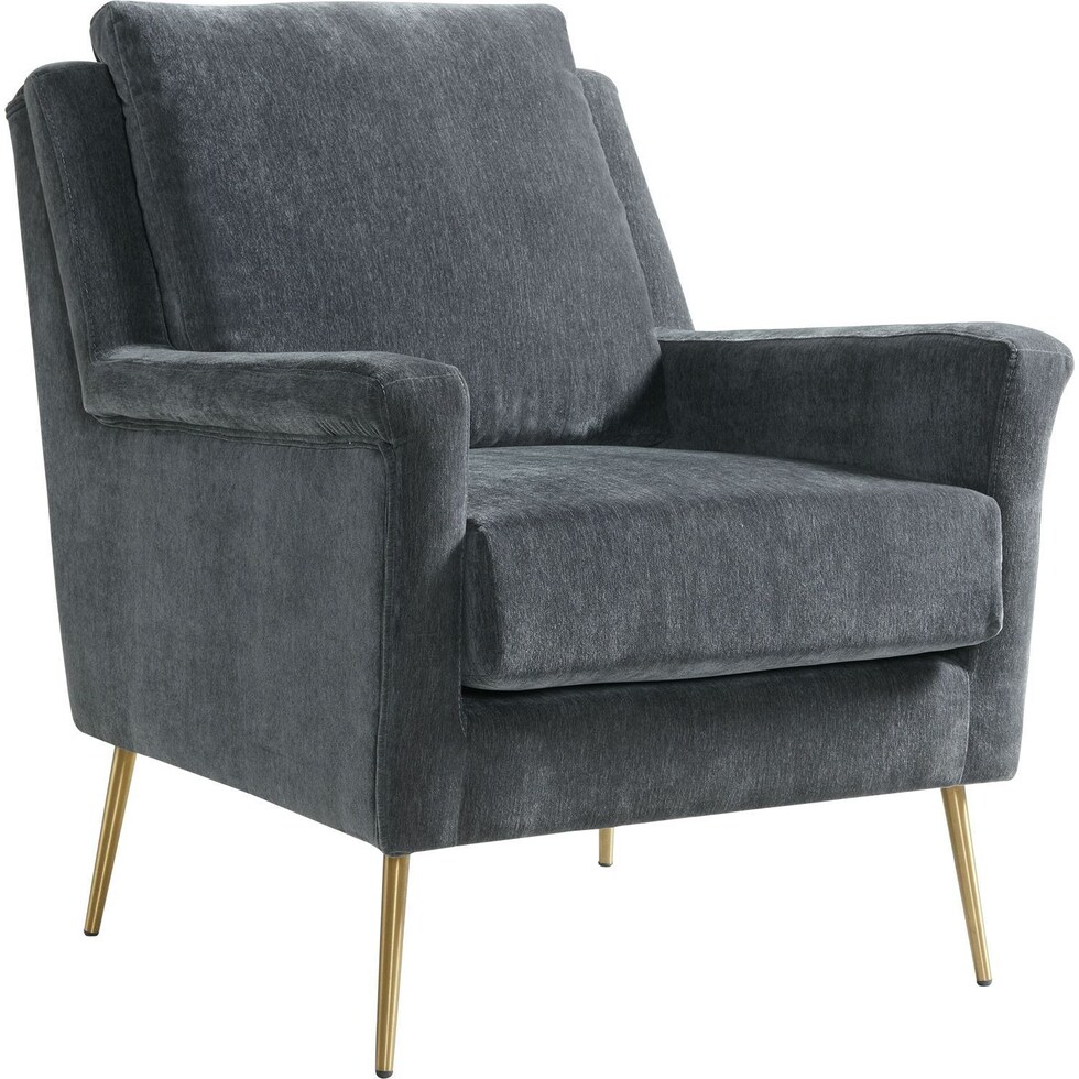linn gray accent chair   