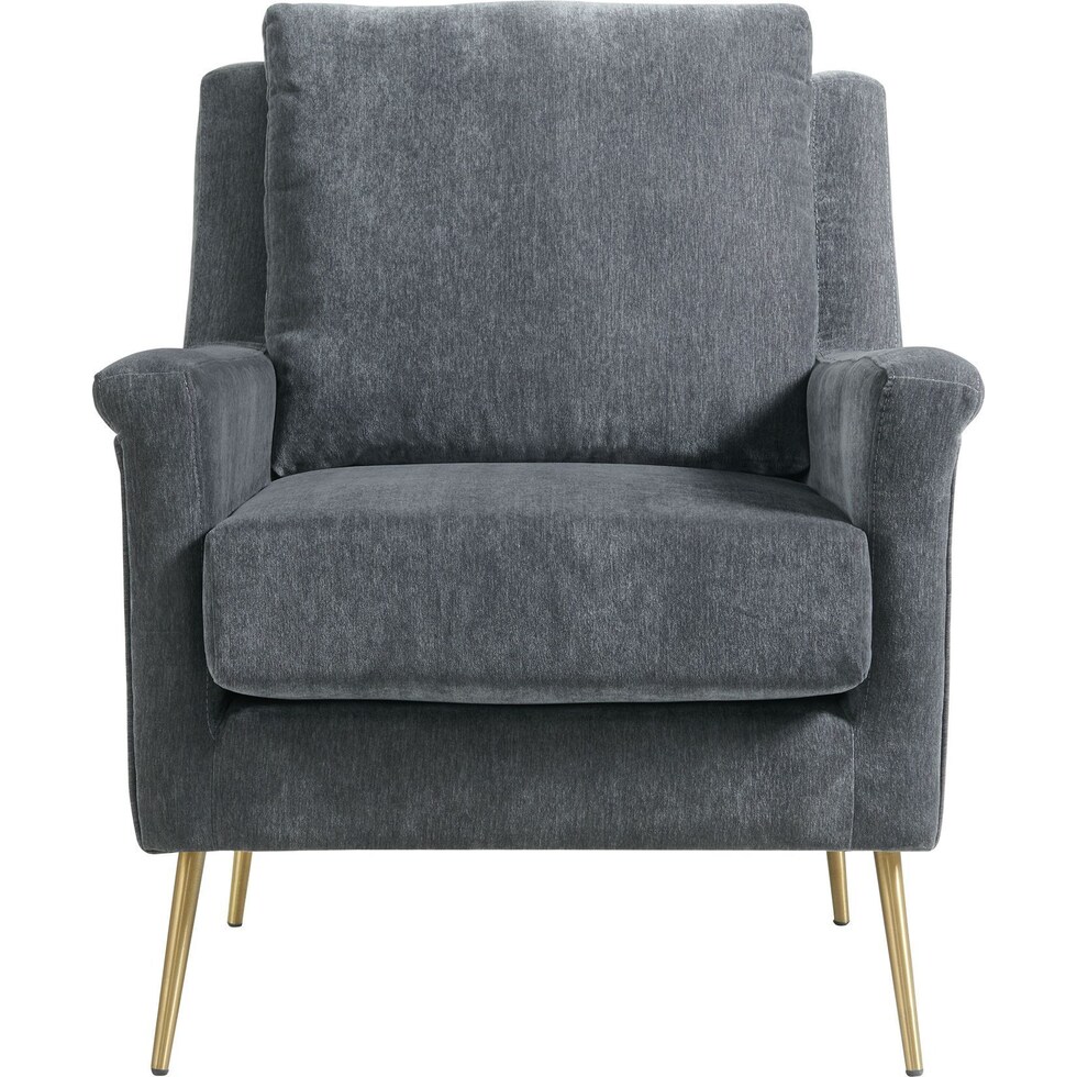 linn gray accent chair   