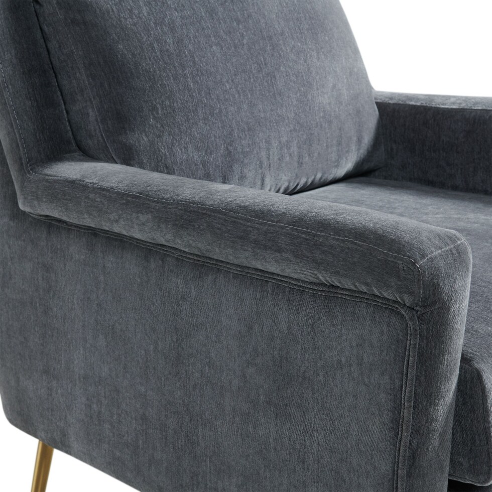 linn gray accent chair   