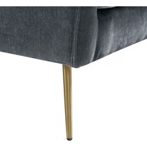 linn gray accent chair   