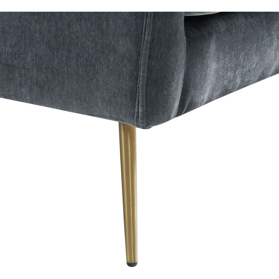 linn gray accent chair   