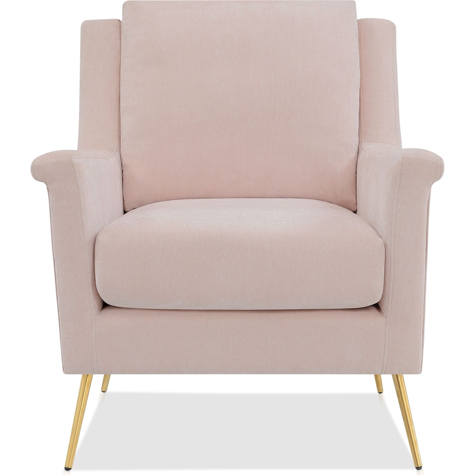 linn pink accent chair   