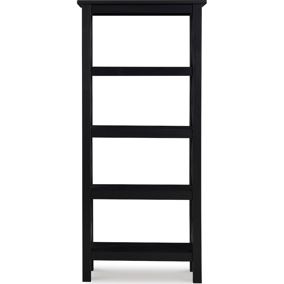 linna black bookcase   