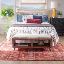 linny dark brown storage bench   