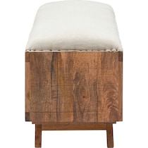 linny dark brown storage bench   