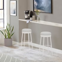 linus swivel bar stool white bar stool   