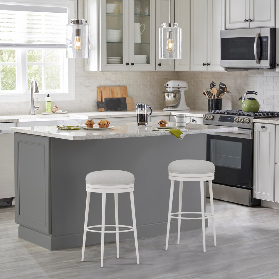 linus white counter height stool   