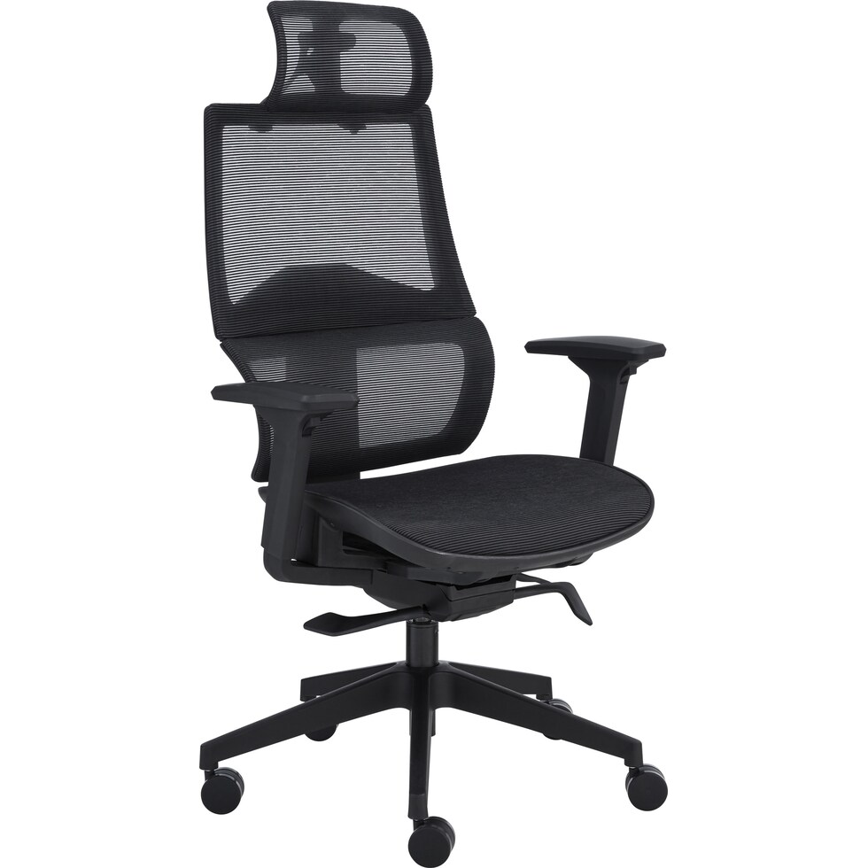 lissa black office chair   