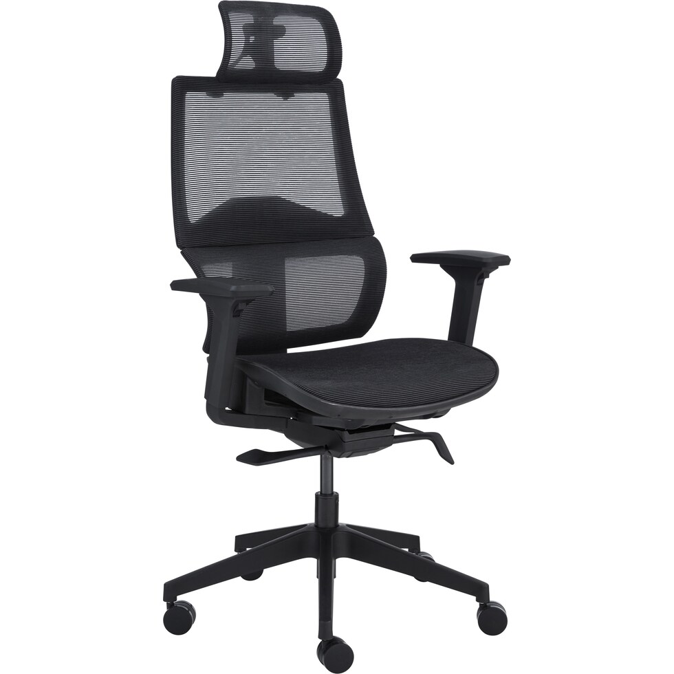 lissa black office chair   