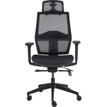 lissa black office chair   