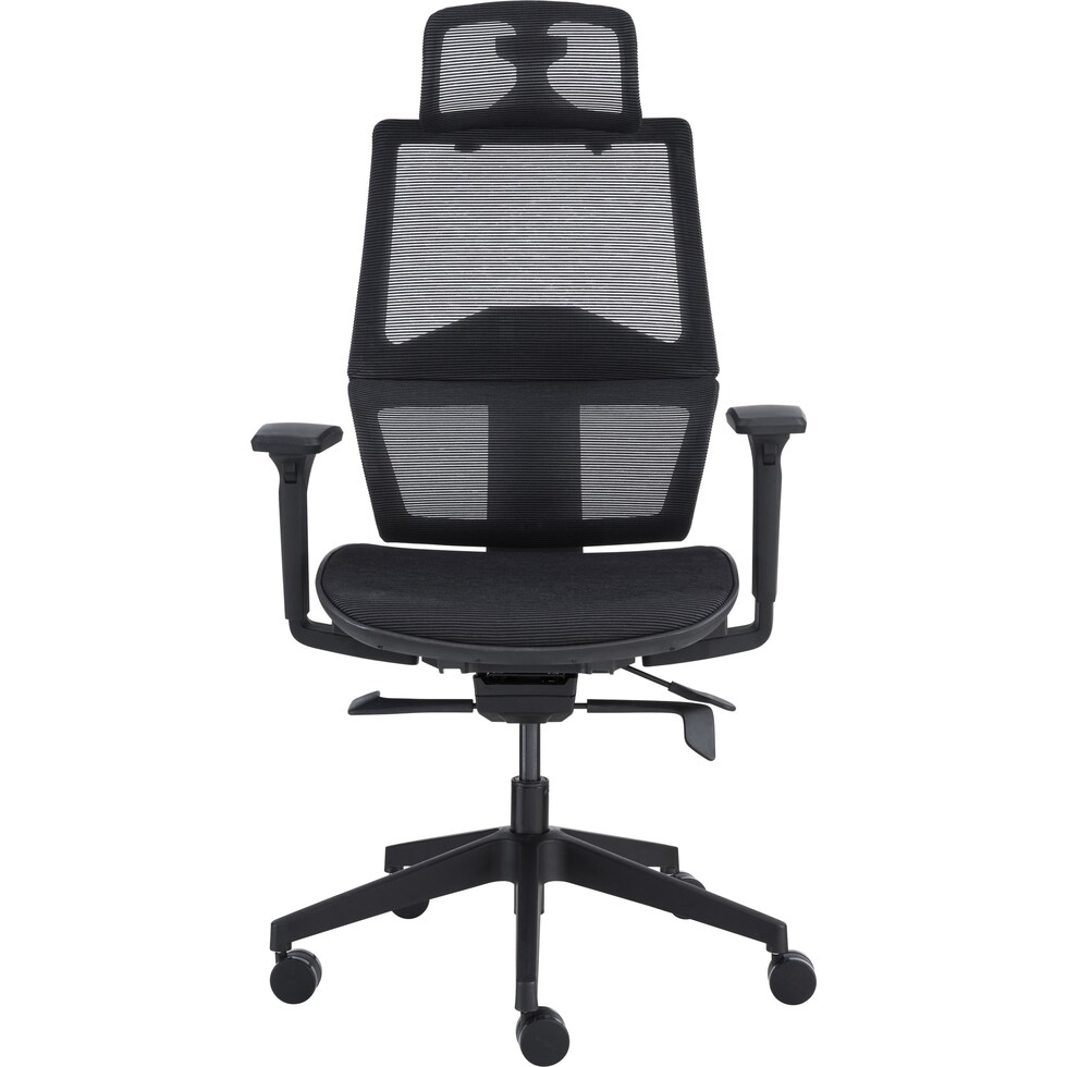 lissa black office chair   