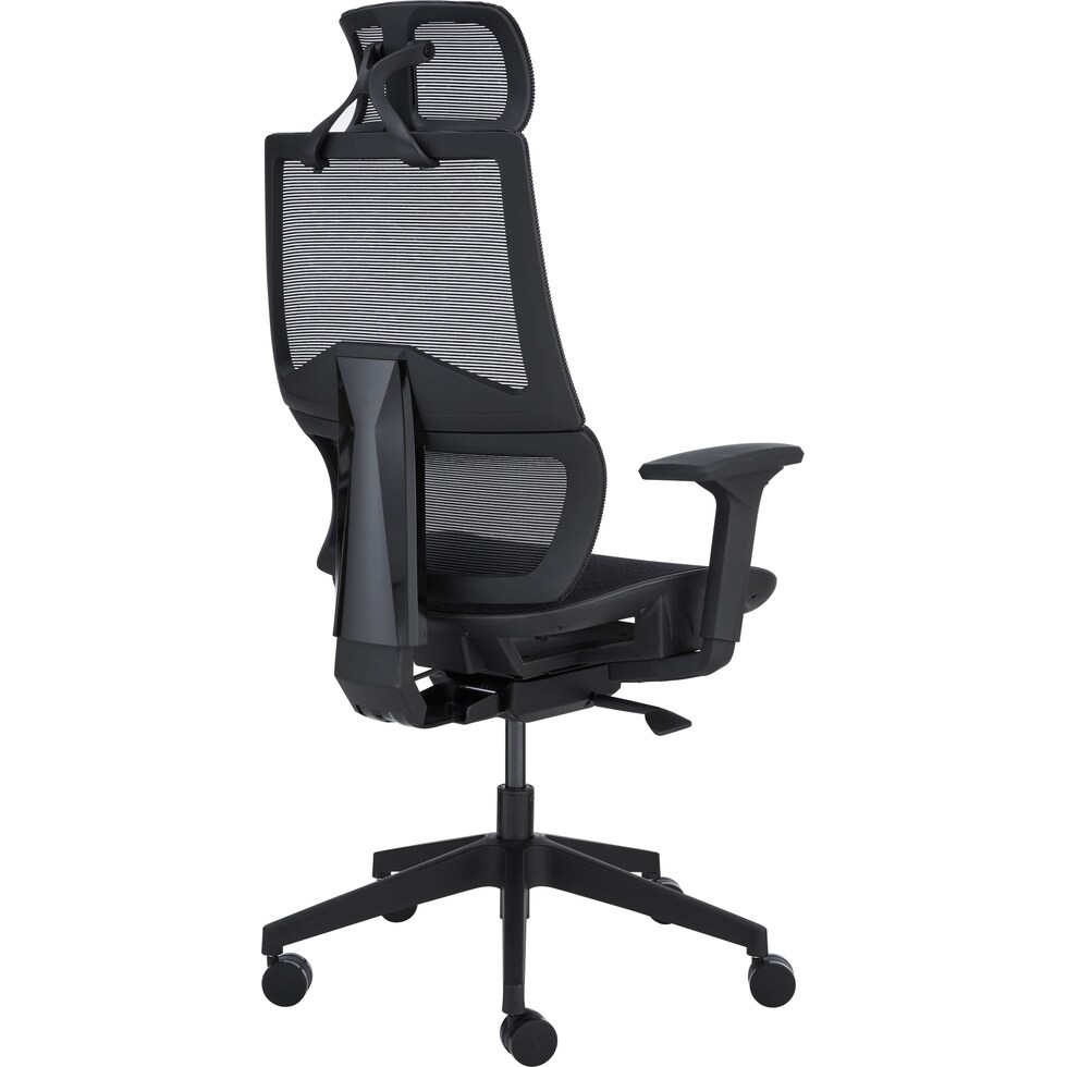 lissa black office chair   
