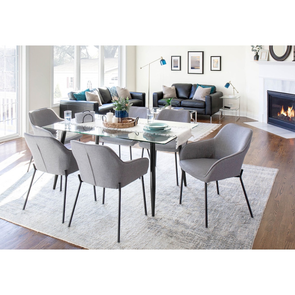 liv gray dining chair   